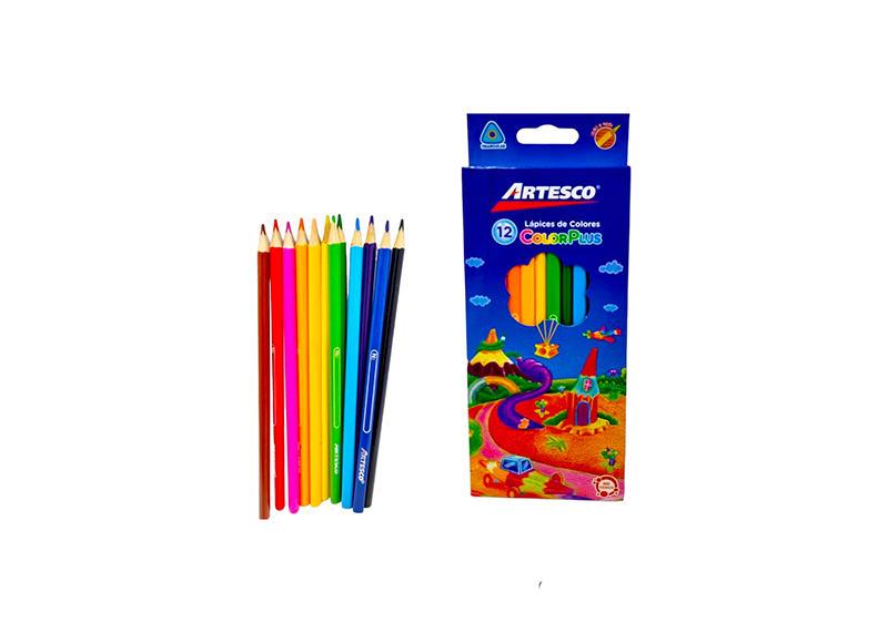 LAPIZ DE COLOR 12 UND LARGO TRIANGULAR ECO